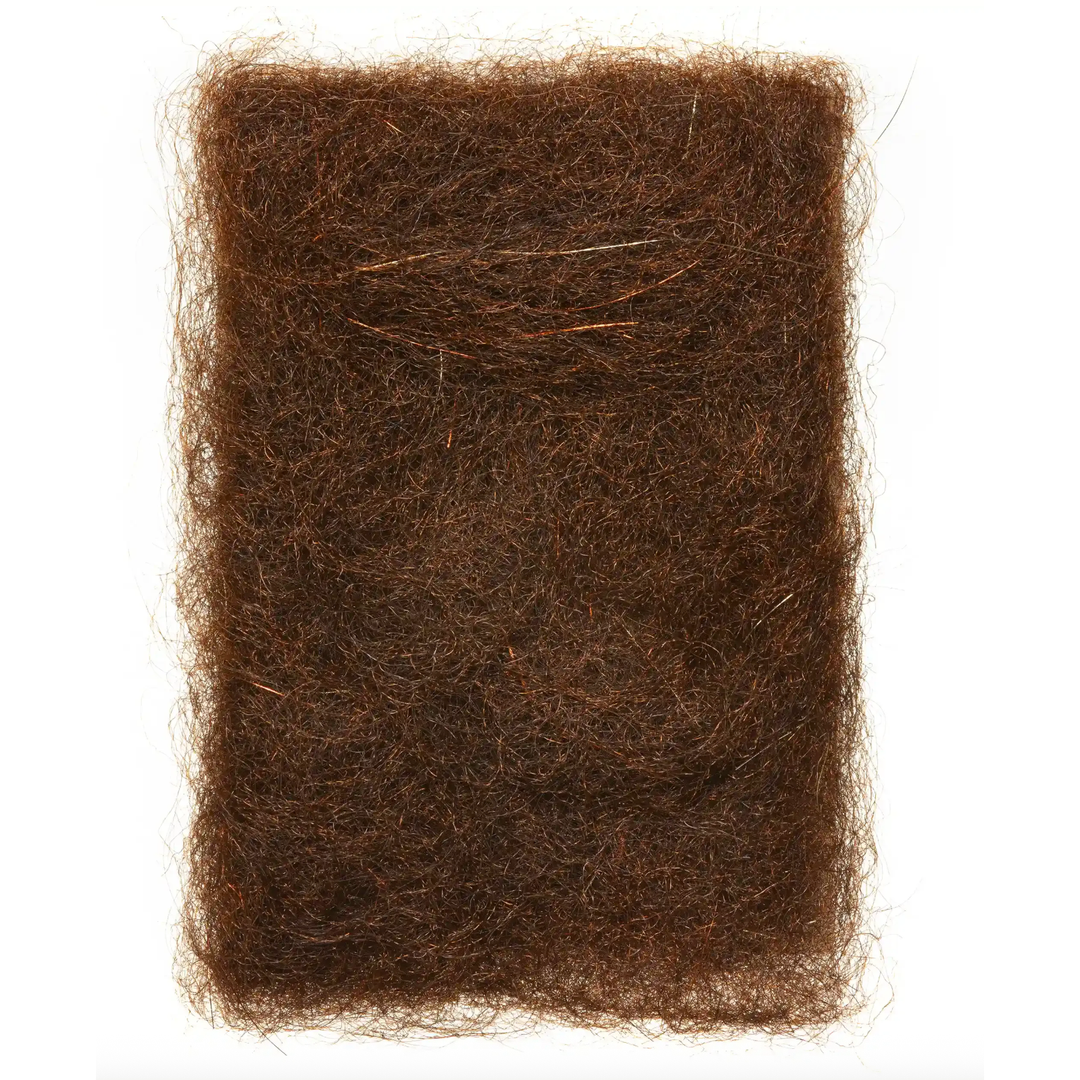 EP Shrimp Dubbing Fibers in dark brown with subtle copper sparkle for crustacean fly patterns