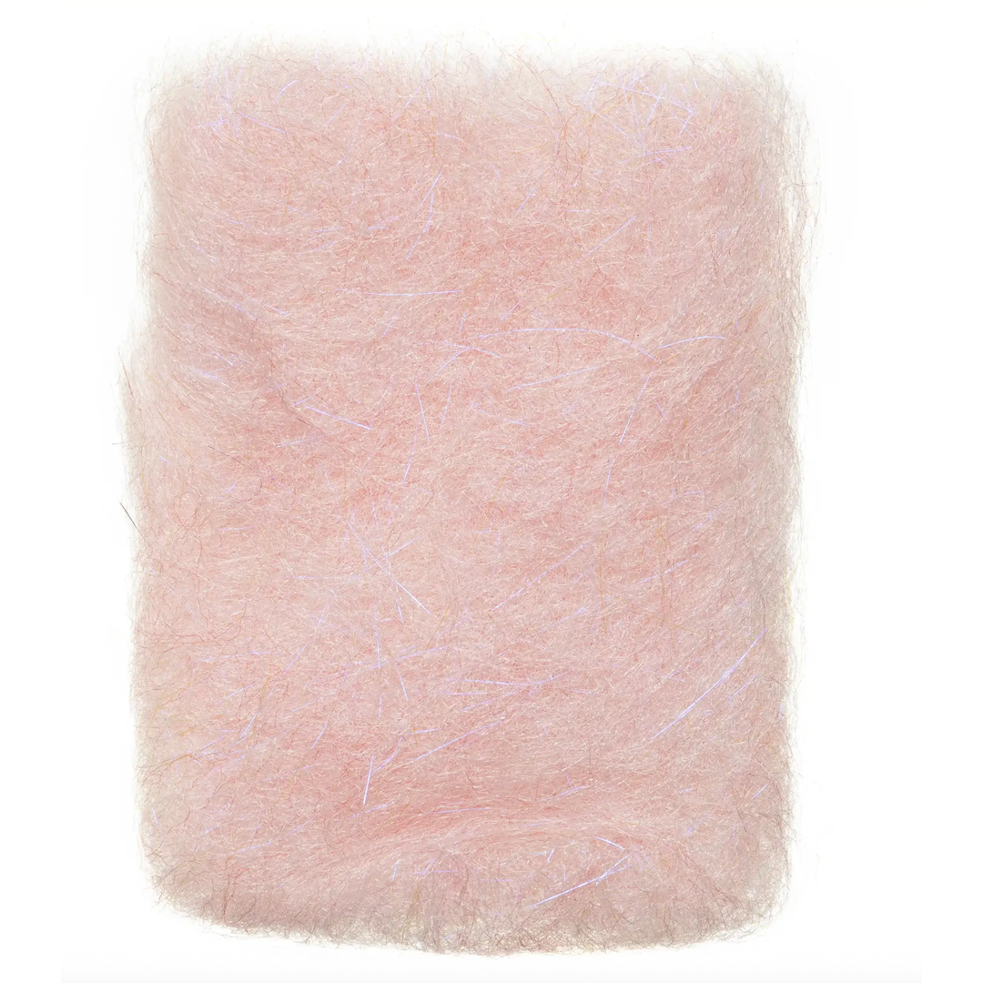 EP Shrimp Dubbing Fibers pale pink translucent blend with sparkle for crustacean fly tying