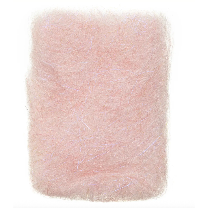 EP Shrimp Dubbing Fibers pale pink translucent blend with sparkle for crustacean fly tying