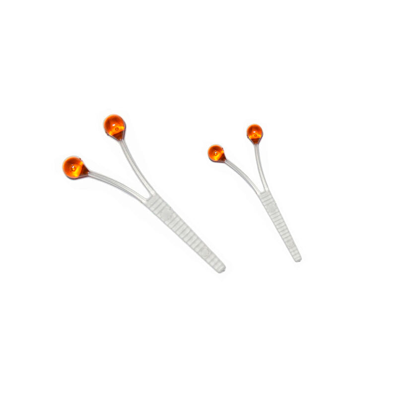 Hareline Easy Shrimp Eyes medium amber orange fly tying eyes