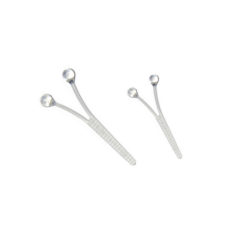 Hareline Easy Shrimp Eyes medium clear silver fly tying eyes
