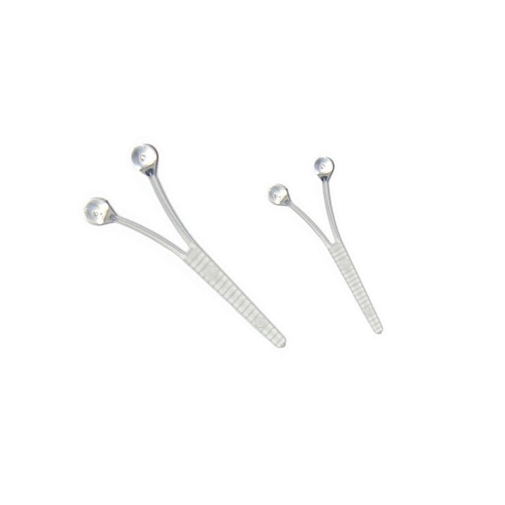 Hareline Easy Shrimp Eyes medium clear silver fly tying eyes