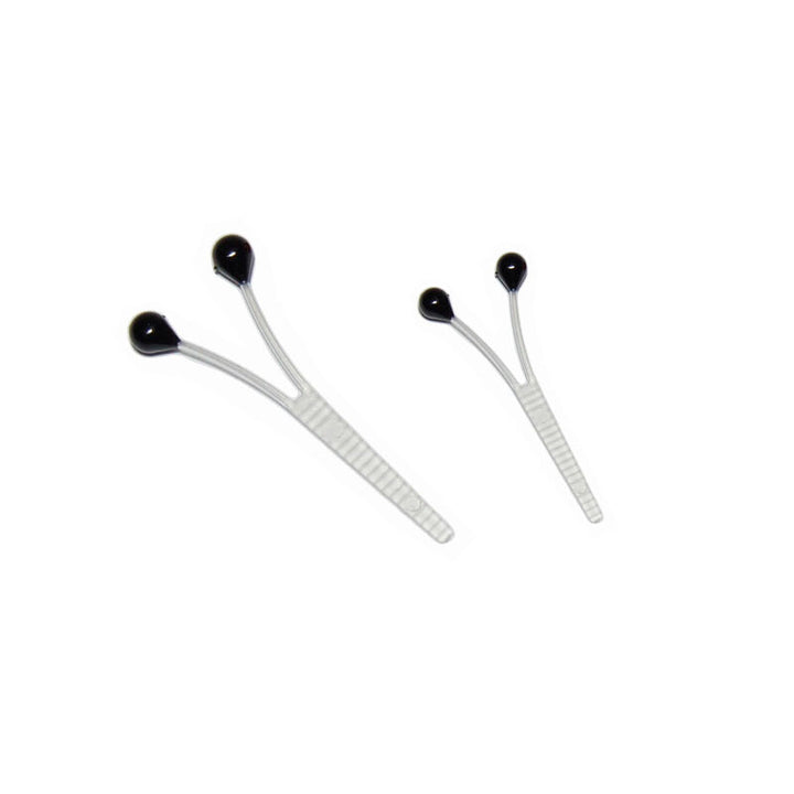 Hareline Easy Shrimp Eyes medium black teardrop fly tying eyes