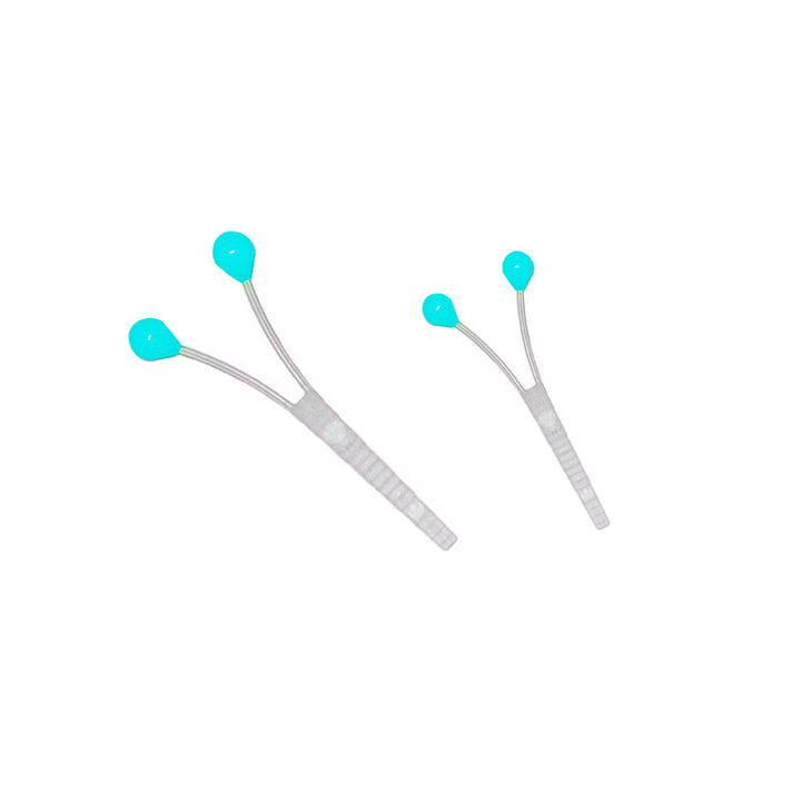 Hareline Easy Shrimp Eyes medium bright cyan teardrop eyes