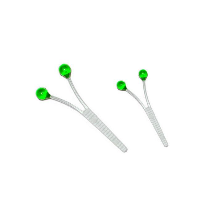 Hareline Easy Shrimp Eyes medium lime green fly tying eyes