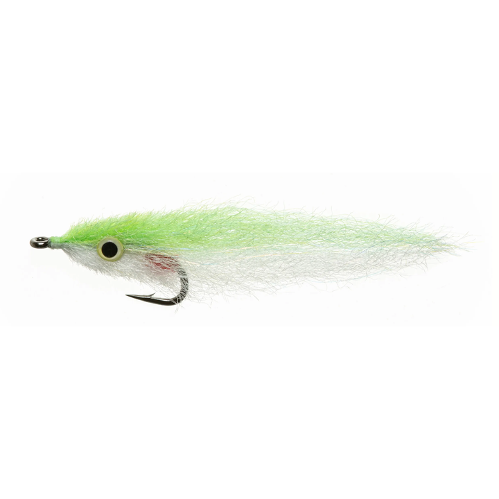 Lime green and white Enrico Puglisi Perfect Minnow fly for redfish