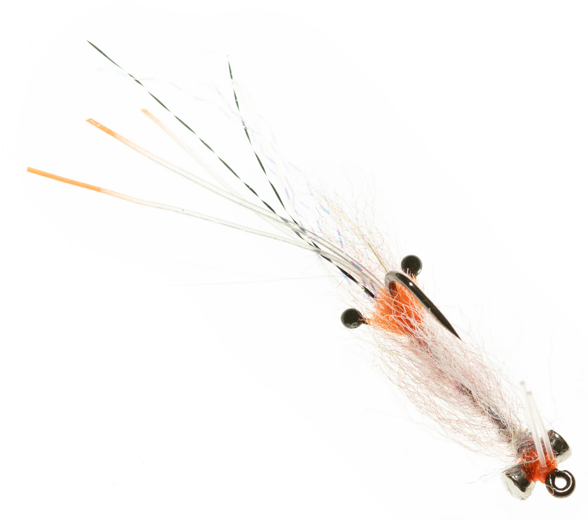Enrico Puglisi Spawning Shrimp fly with silver bead head and orange thorax
