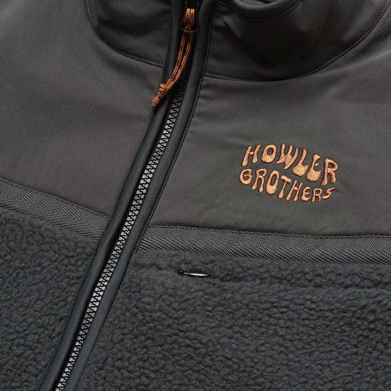 Howler Bros- Crozet Fleece Vest: Faded Black