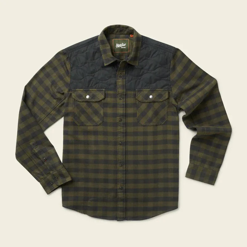 Howler Bros- Quintana Quilted Flannel Cody Check: Antique Black