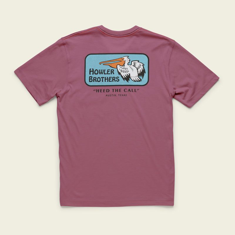 Howler Bros - Pelican Badge T-Shirt - Plum Wine