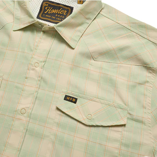 Howler Bros - H Bar B Tech Longsleeve - Barrett Plaid : Mint