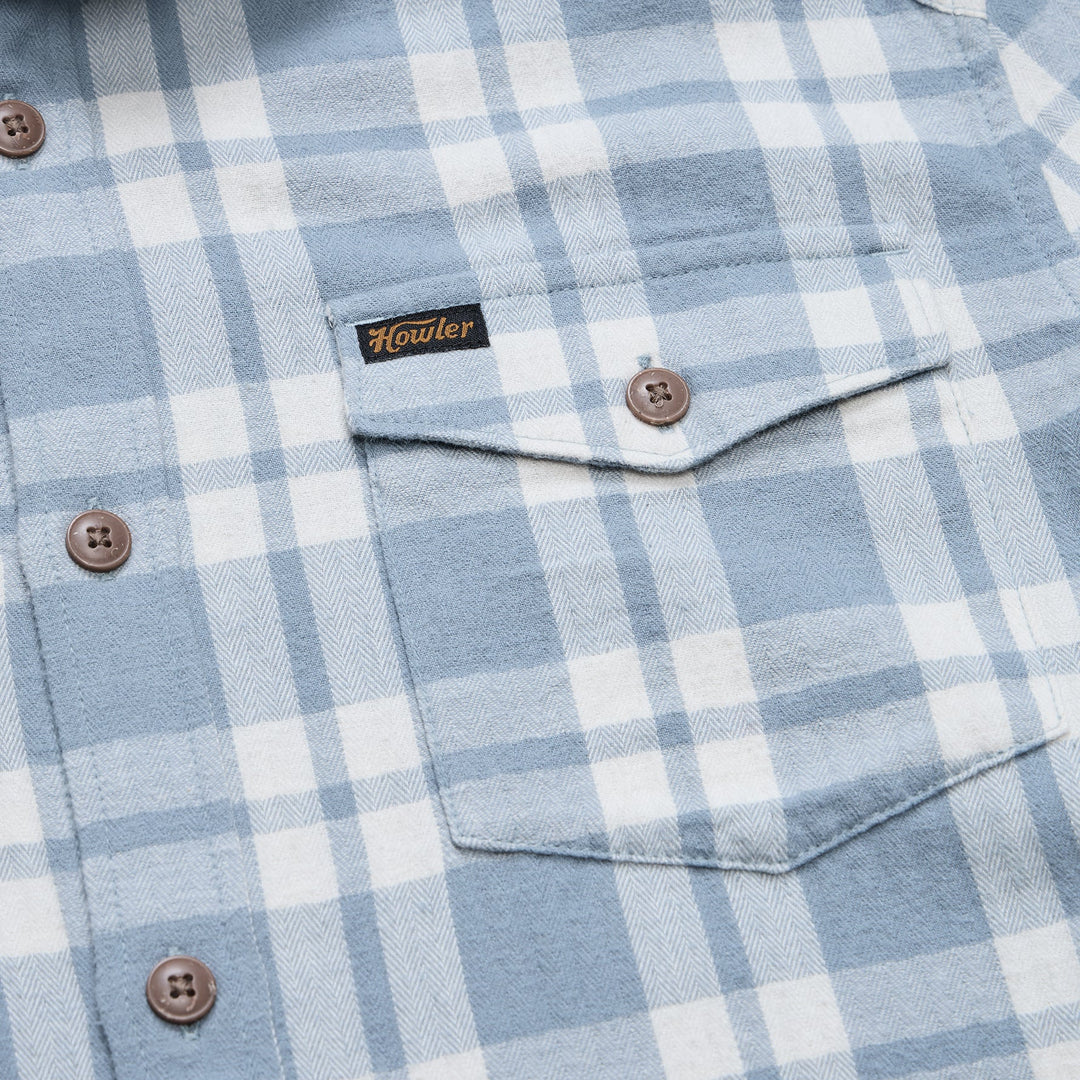 Howler Brothers - La Grange Lightweight Flannel : Cohen Plaid : Iron Blue