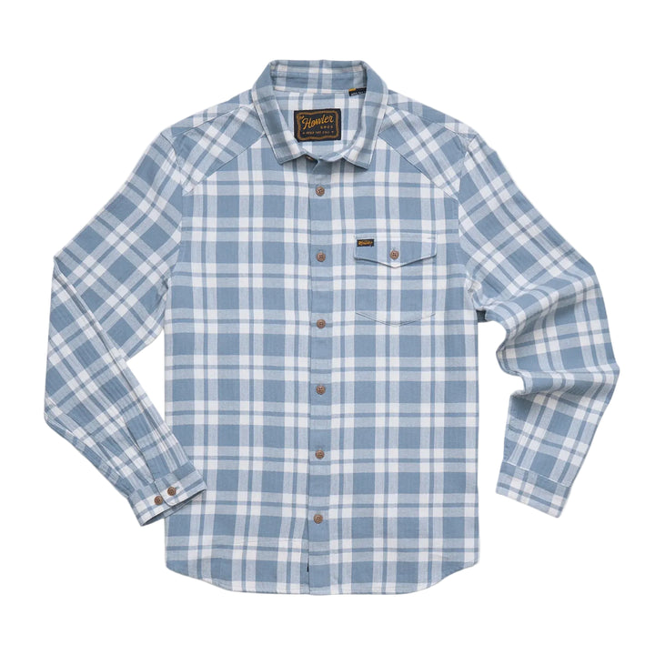 Howler Brothers - La Grange Lightweight Flannel : Cohen Plaid : Iron Blue