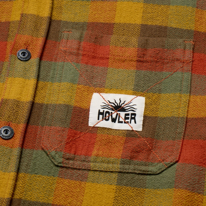 Howler Brothers - Salvo Hooded Blanket Flannel : Grice Plaid : Hayride