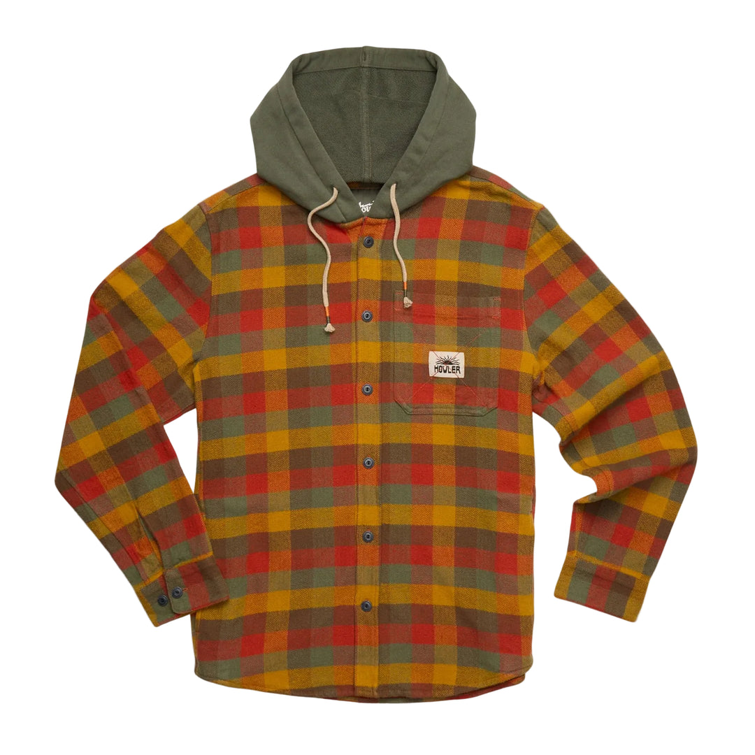 Howler Brothers - Salvo Hooded Blanket Flannel : Grice Plaid : Hayride