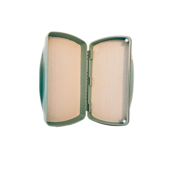 Open FishPond Pescador fly box showing Dynamic Foam insert