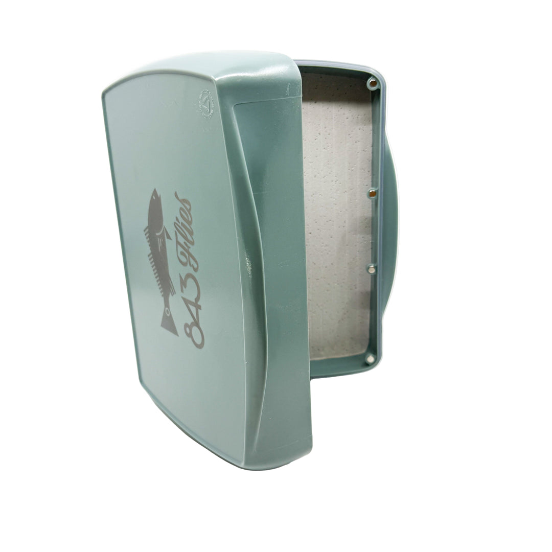 FishPond Tacky Pescador XL Fly Box open showing Dynamic Foam insert and magnets
