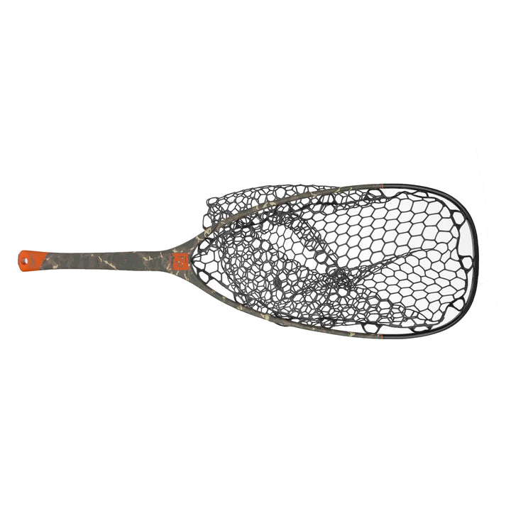 Fishpond Nomad Emerger Net in Shadowcast Camo with slim handle and hexagonal mesh
