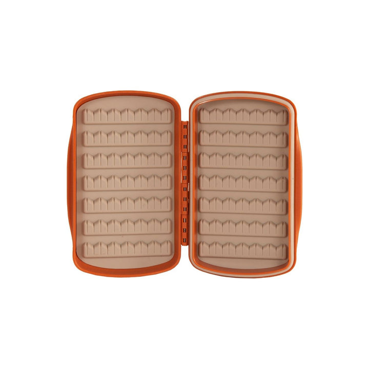 Empty Fishpond Tacky Pescador Small fly box showing tan V-slot foam interior organization