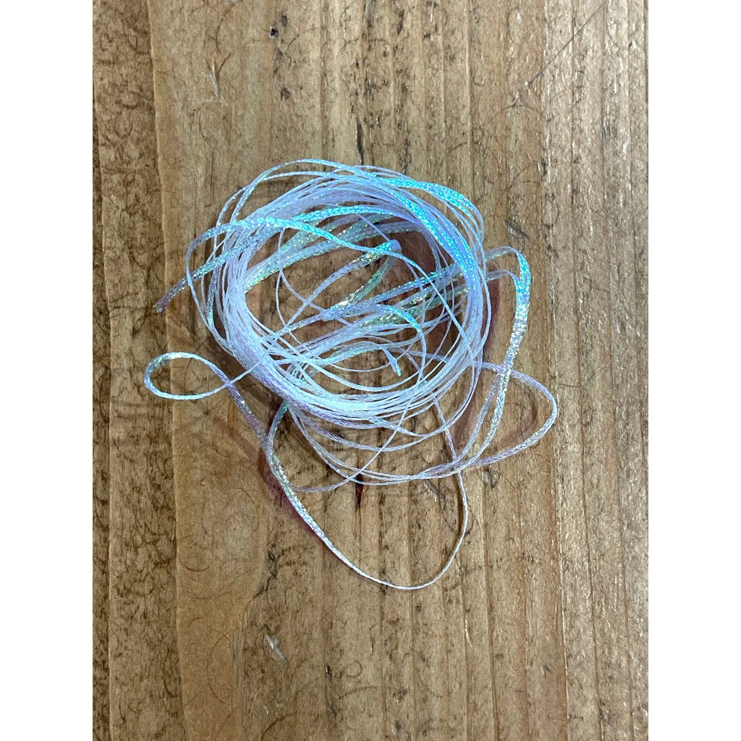 Cyan and purple iridescent flat diamond braid synthetic fly tying material