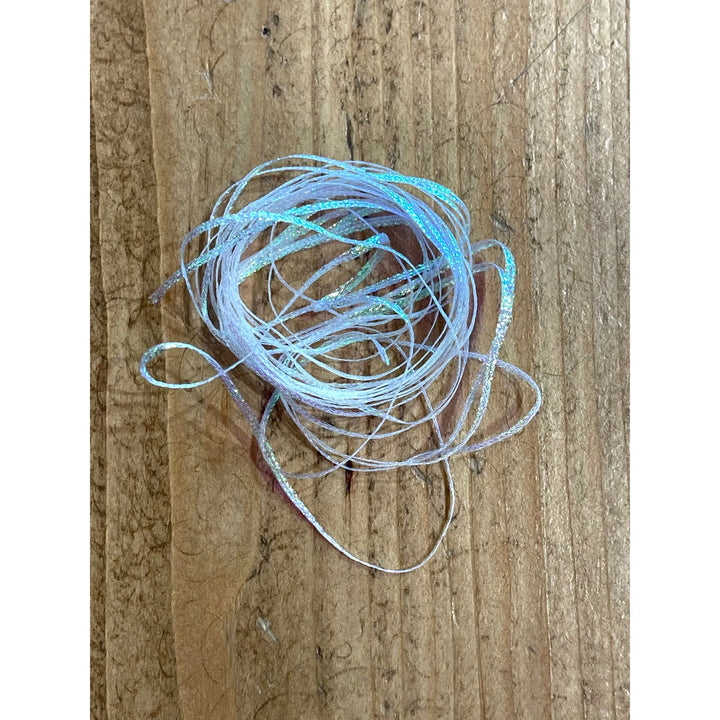 Cyan and purple iridescent flat diamond braid synthetic fly tying material