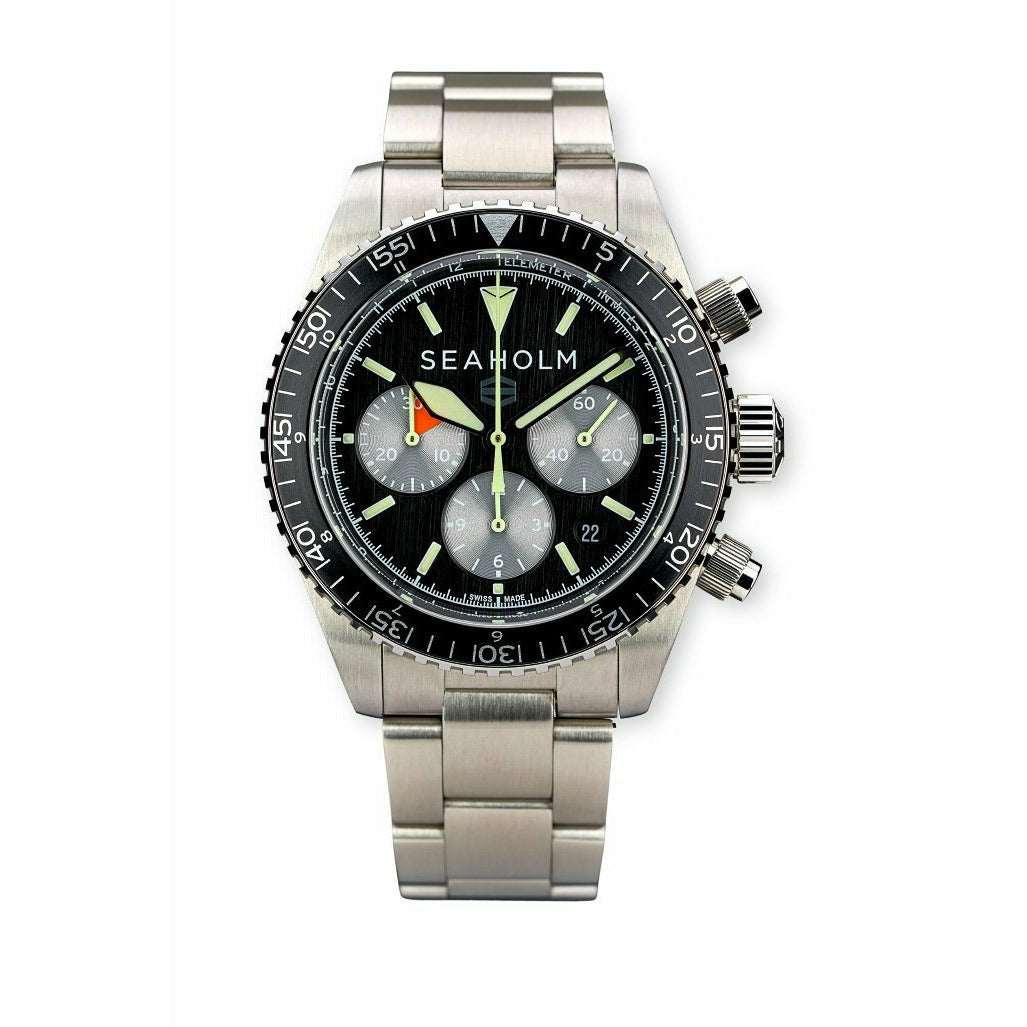 Seaholm - Flats Chronograph Watch Black (IN STOCK)