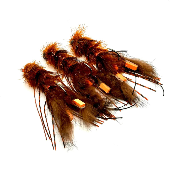 Flymen Next Claw Changer crayfish fishing fly with orange foam claws
