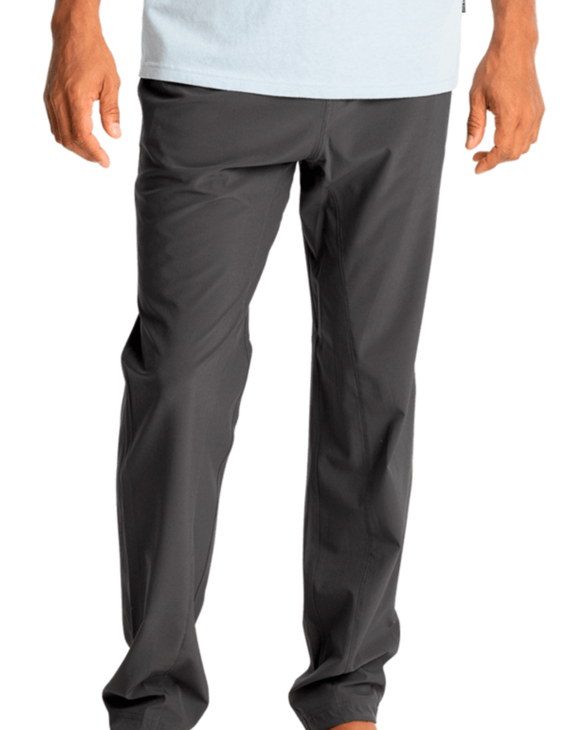Free Fly Breeze Pant in Black Sand with straight-leg cut and stretch fabric