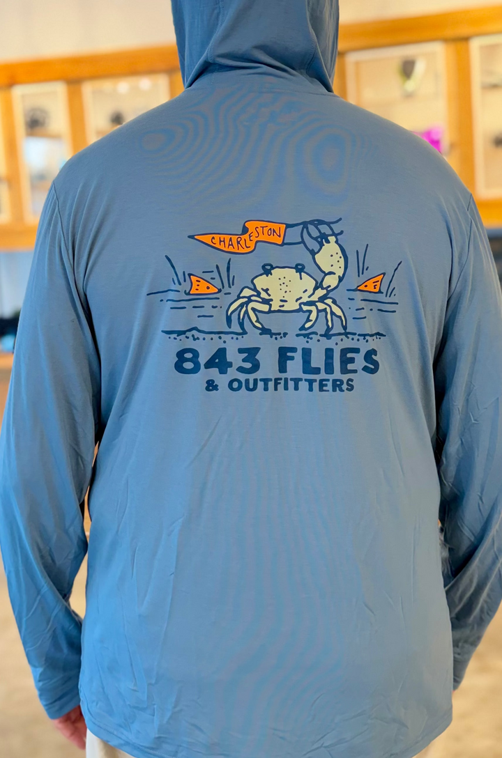 Free Fly Elevate Hoodie X 843 Flies - Bluestone/ King Fiddler