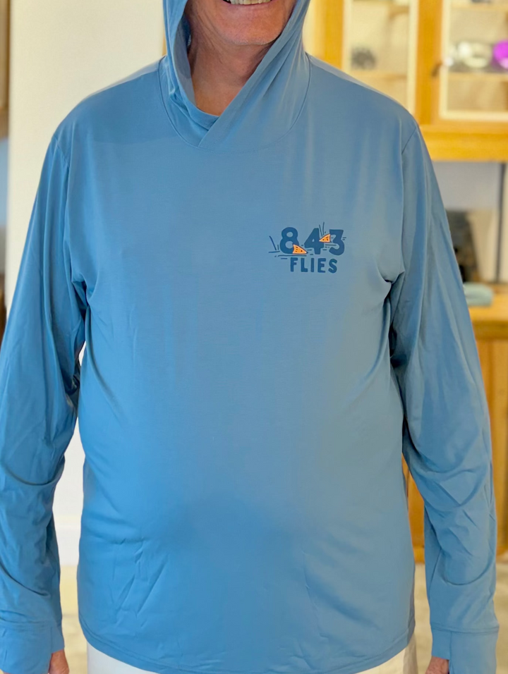 Free Fly Elevate Hoodie X 843 Flies - Bluestone/ King Fiddler
