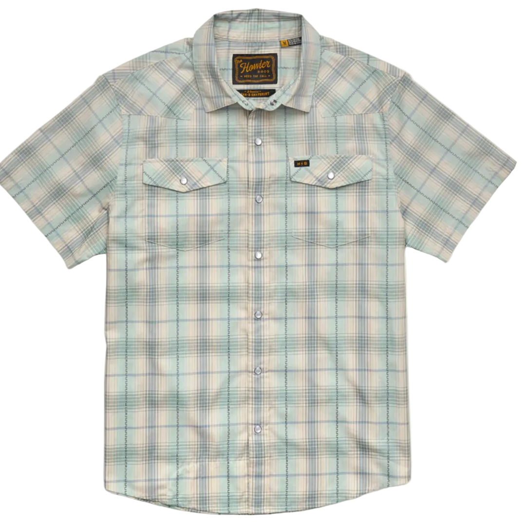 Howler Bros - H Bar B Snapshirt Prairie Plaid : Seafoam