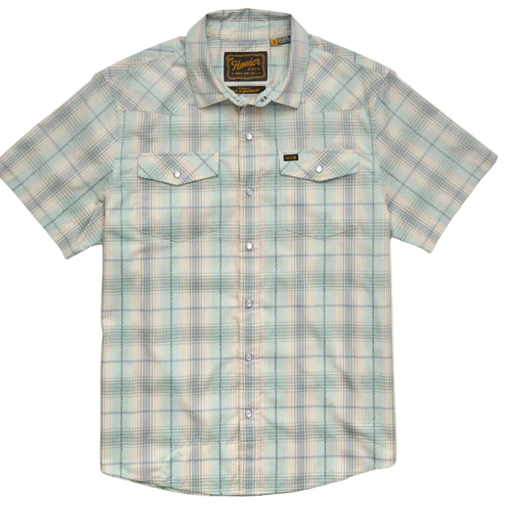 Howler Bros - H Bar B Snapshirt Prairie Plaid : Seafoam