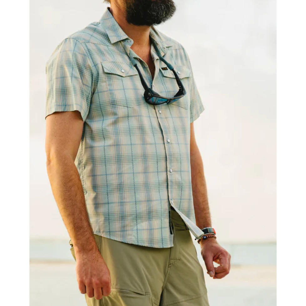 Howler Bros - H Bar B Snapshirt Prairie Plaid : Seafoam