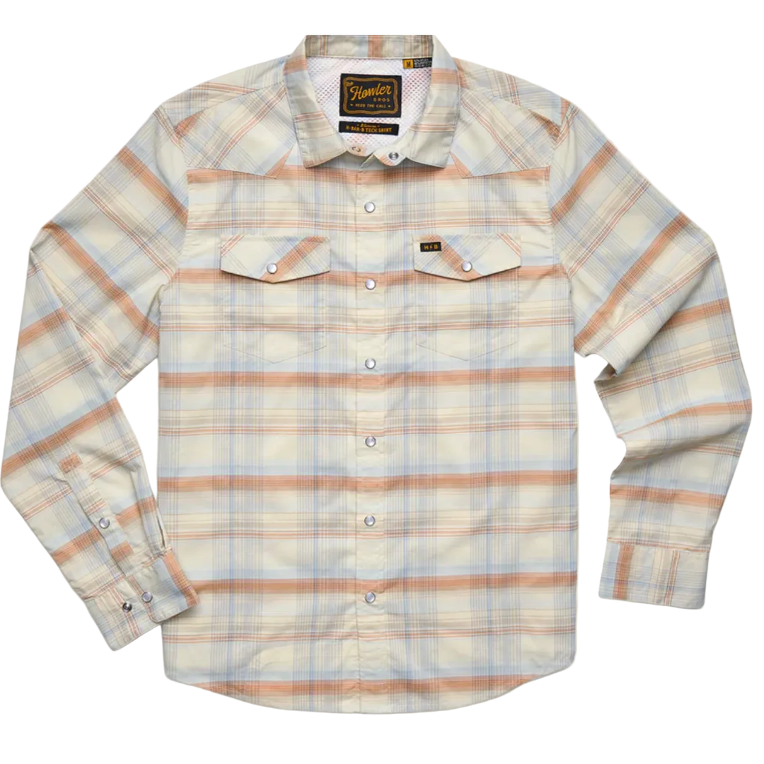 Howler Bros - H Bar B Tech Longsleeve Cameron Plaid : Cream