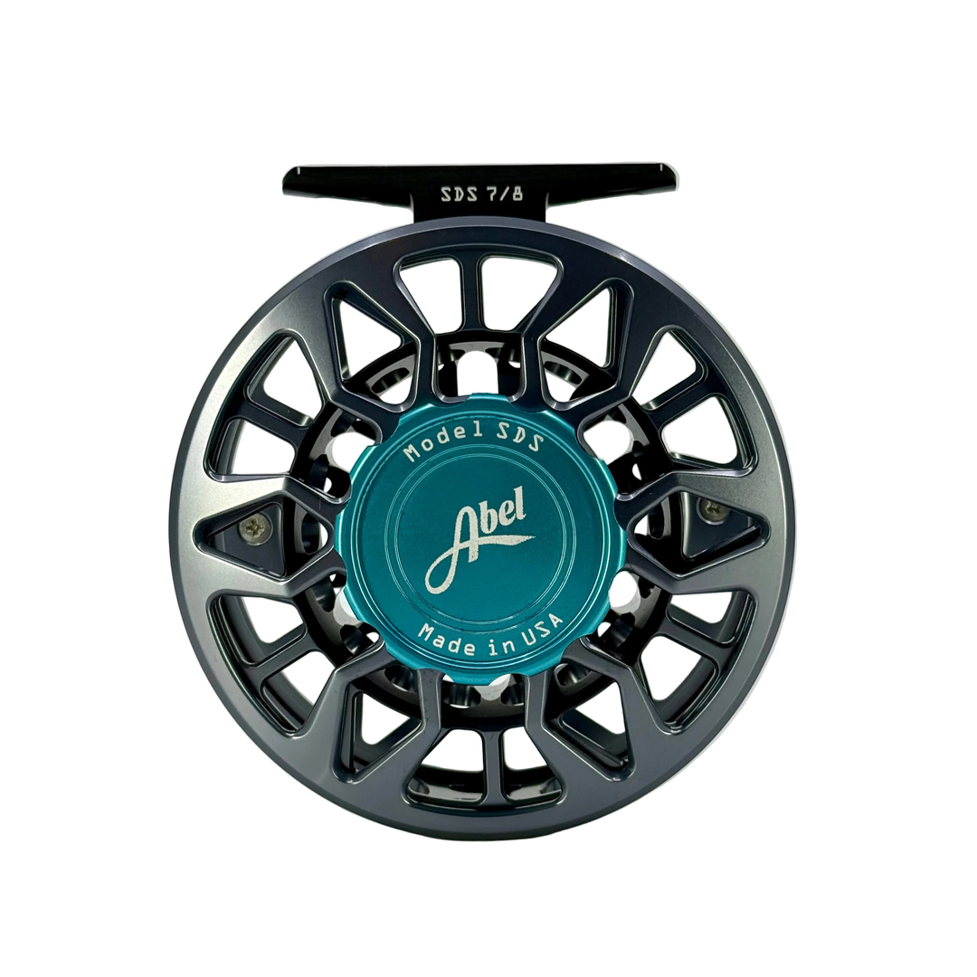 Abel SDS 7/8 Ported - Slate Grey w/Teal Drag Knob & Rosewood Handle (IN STOCK) (CUSTOM)