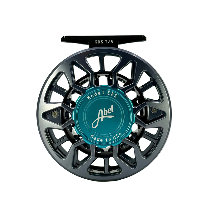 Abel SDS 7/8 Ported - Slate Grey w/Teal Drag Knob & Rosewood Handle (IN STOCK) (CUSTOM)