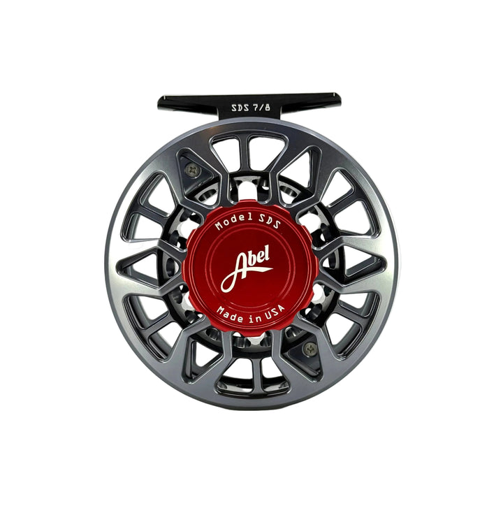 Abel Reels SDS 7/8 - Slate Grey w/ Red Drag Knob & Red Handle (IN STOCK)