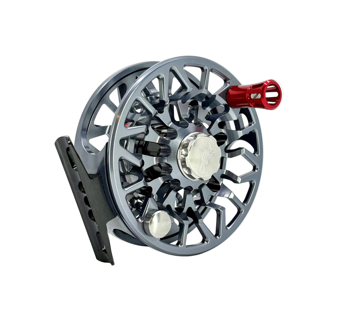 Abel Reels SDS 7/8 - Slate Grey w/ Red Drag Knob & Red Handle (IN STOCK)