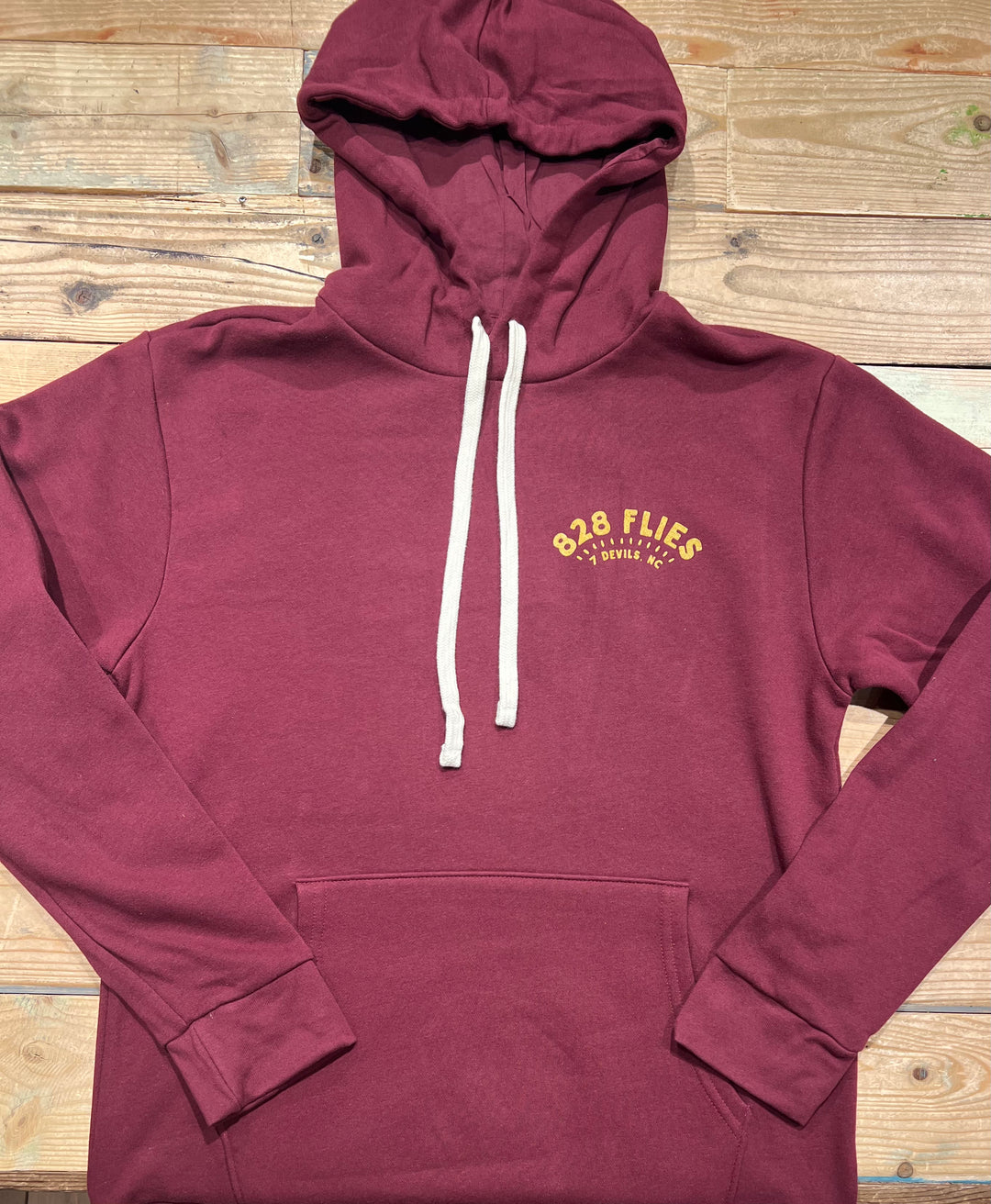 828Flies Sweatshirt Hoodie - Maroon w/Bre Drake Gold rush