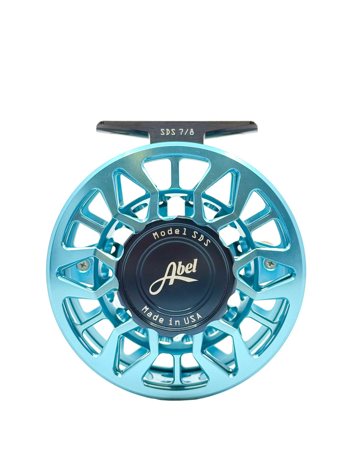 Abel Reels SDS 7/8 - Teal w/ Deep Blue Drag Knob &amp; Walnut Handle (IN STOCK)