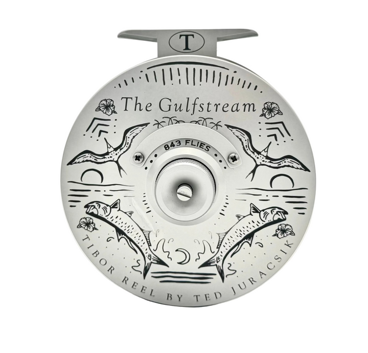 Tibor Gulfstream - Frost Silver w/ 843 Bre Drake Tarpon Art (CUSTOM) (IN STOCK)