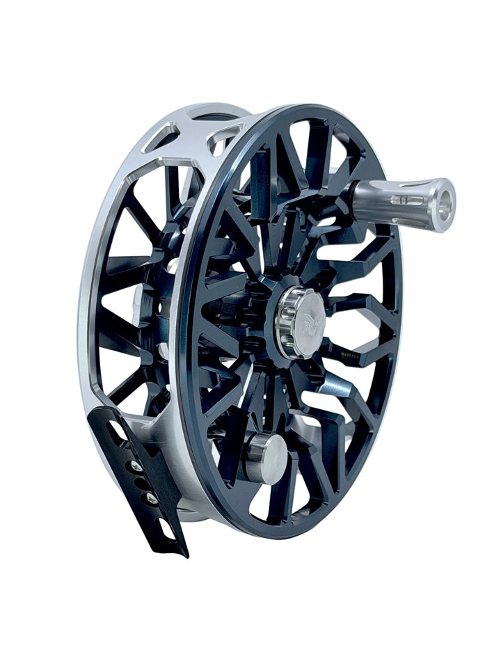 Abel SDX 12/14 - Ported Platinum w/Deep Blue Spool &amp; Classic Tarpon Drag Knob w/ Black Handle (NEW)(IN STOCK)