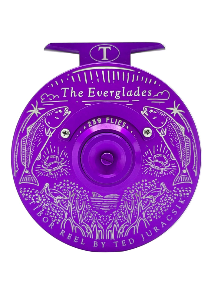 Tibor Everglades - Frost Violet w/Frost Violet Small Parts &amp; 239 Bre Drake Redfish Art (CUSTOM)(IN STOCK)