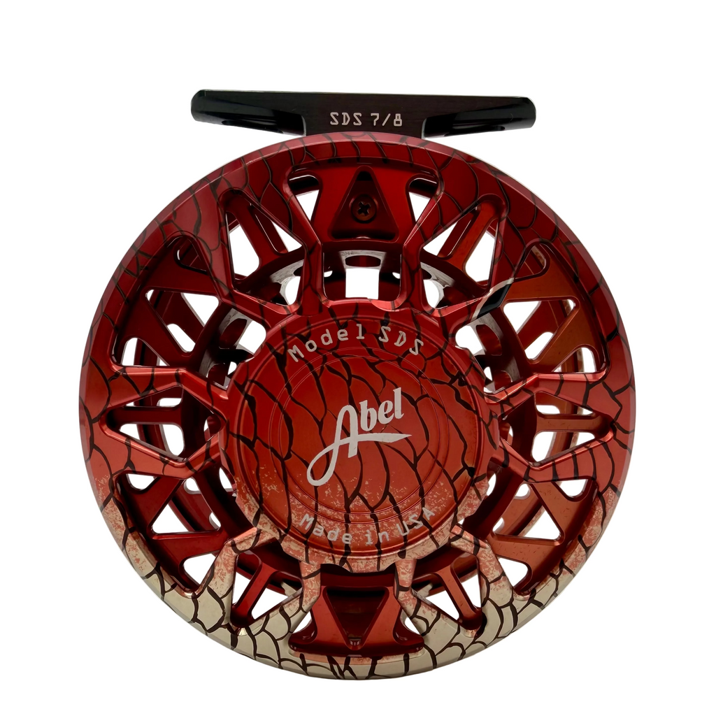 Abel Reels SDS 7/8 Ported- Redfish w/ Redfish Drag Knob & Ebony Handle   239 Flies