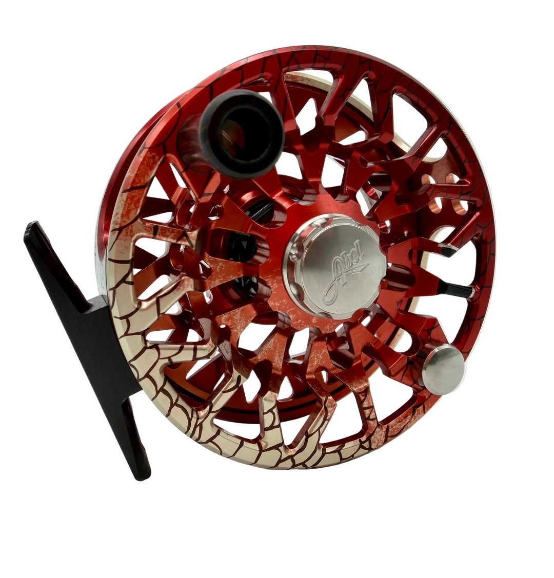 Abel Reels SDS 7/8 Ported- Redfish w/ Redfish Drag Knob & Ebony Handle 239 Flies Abel Reels SDS 7/8 Ported- Redfish w/ Redfish Drag Knob & Ebony Handle 239 Flies