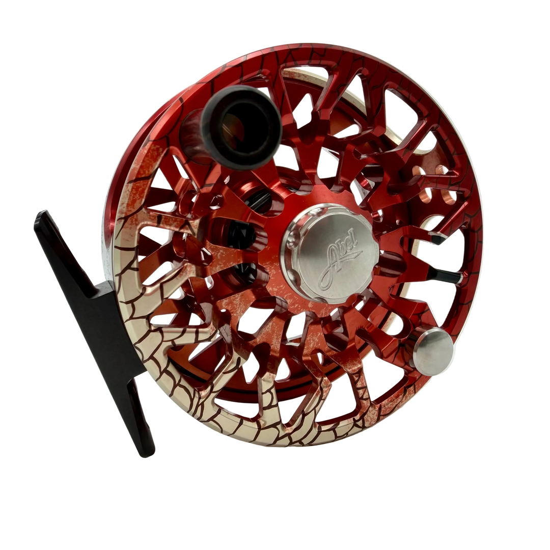 abel saltwater reels ROVE Reel 4/6 Satin Deep Blue, Underwood Swing and Flies Engraving with Ebony Handle with the SDS uncompromising performance is guaranteed Abel SDS 9/10 Ported