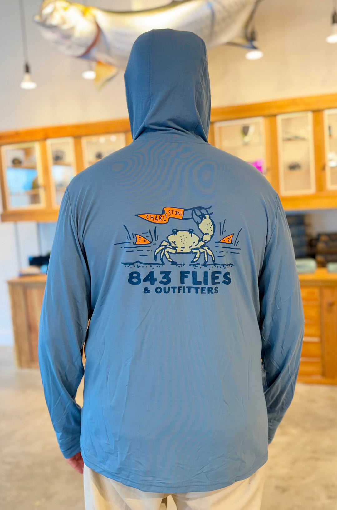 Free Fly Elevate Hoodie X 843 Flies - Bluestone/ King Fiddler