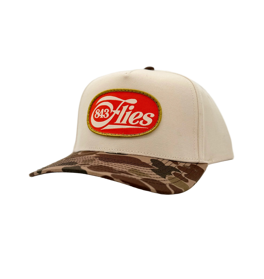 843 Classy Gramps Hat - Cream/ Bark Duck Camo
