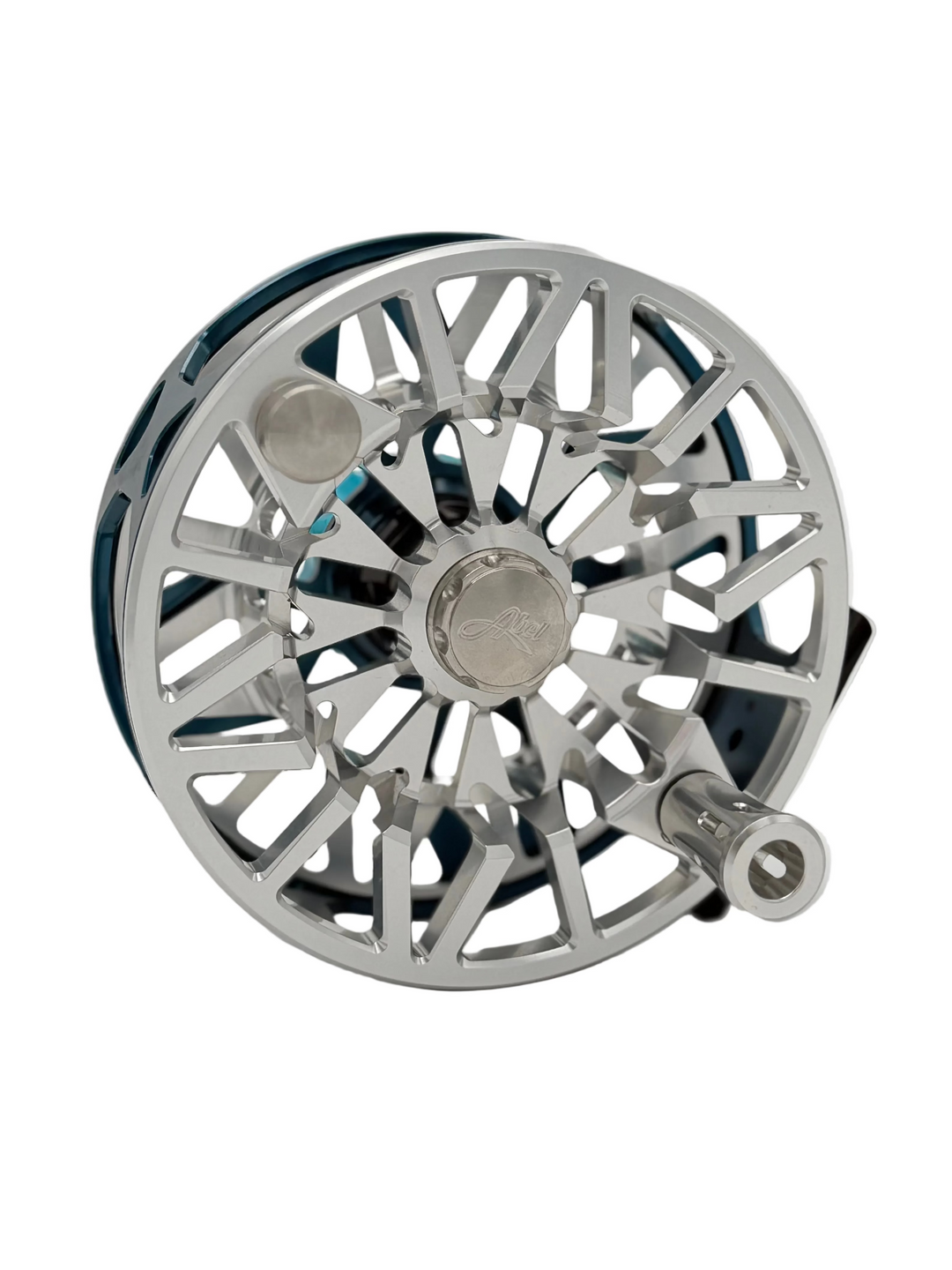 Abel SDX 9/11 - Ported Deep Blue/ Platinum w/ Teal Drag Knob w/ Platinum Handle (IN STOCK)