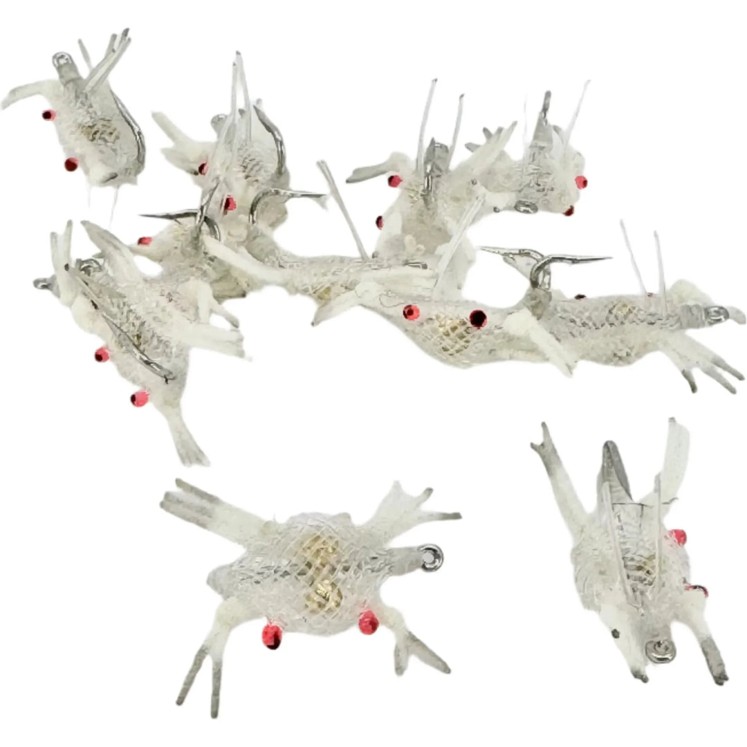 FlyMen Fishing Co. Alphlexo Clear w/Red Eyes #8